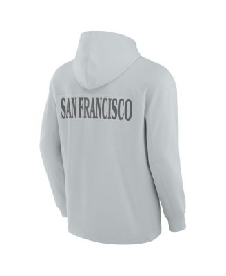 Men's Gray San Francisco 49ers Elements Blaze Tri-Blend Long Sleeve Hoodie T-Shirt