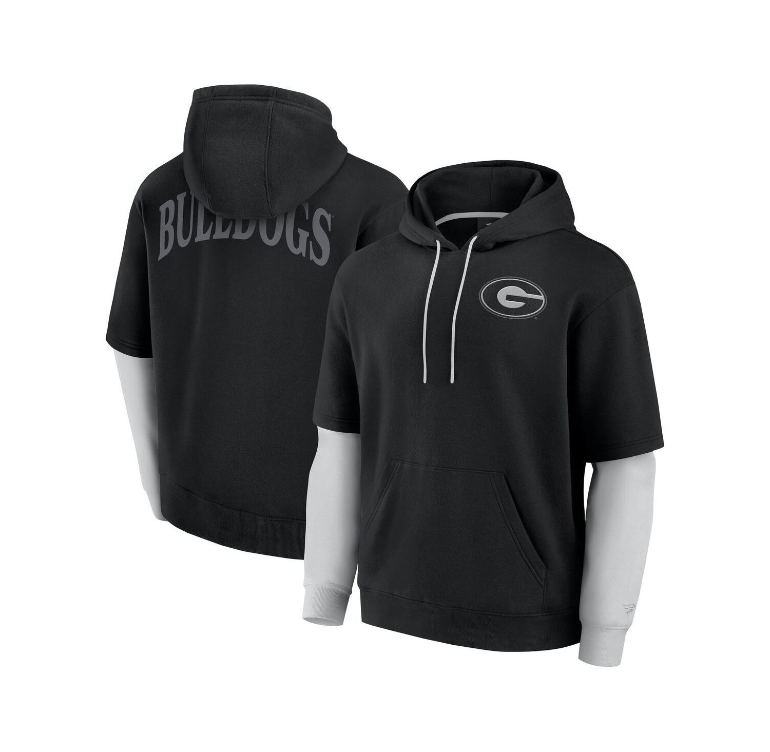 Men's Black Georgia Bulldogs Sleek Pullover Hoodie