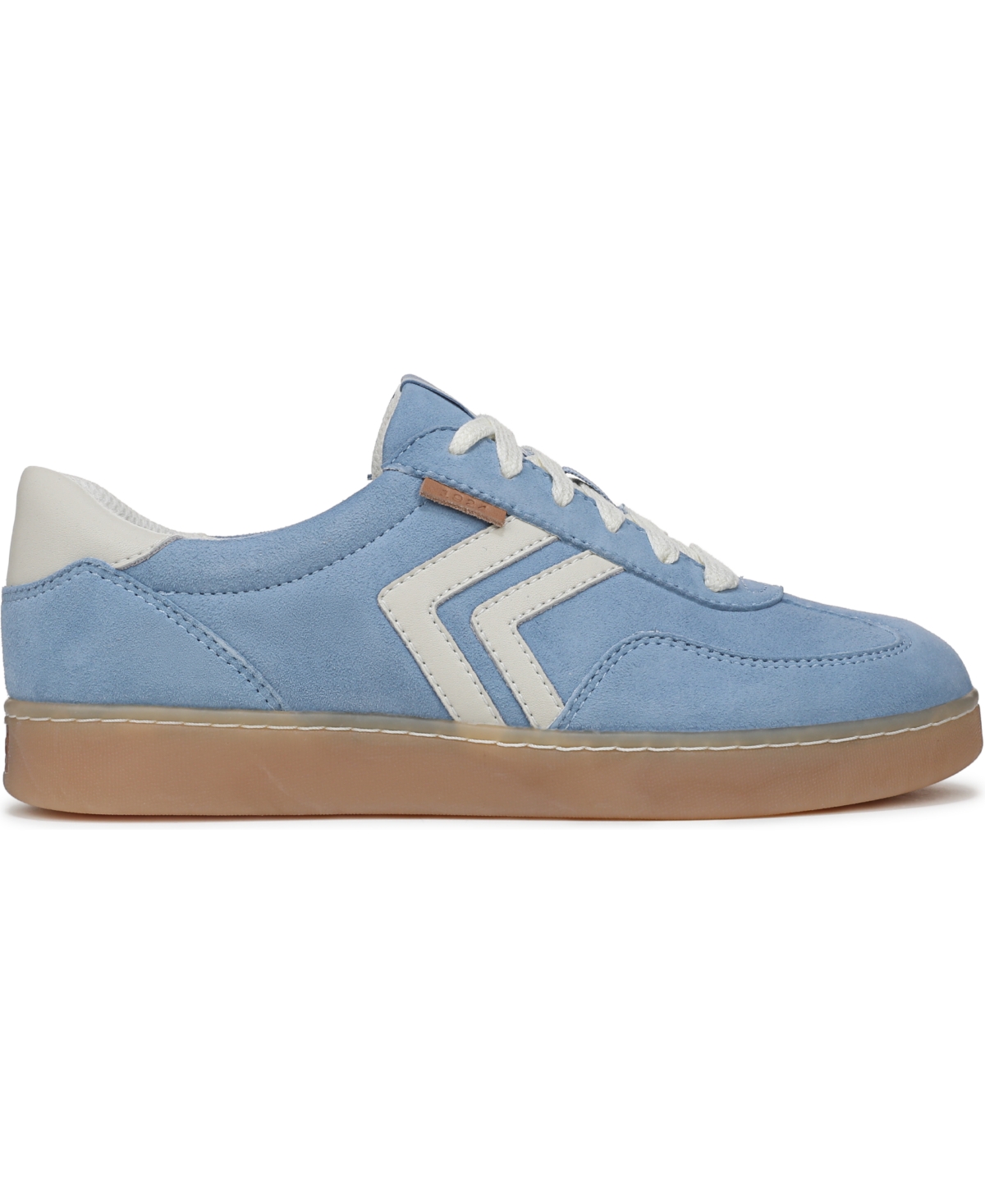 Shop Dr. Scholl's Women's Rebel Sport Lace Up Sneakers In Blue Sky Suede,leather