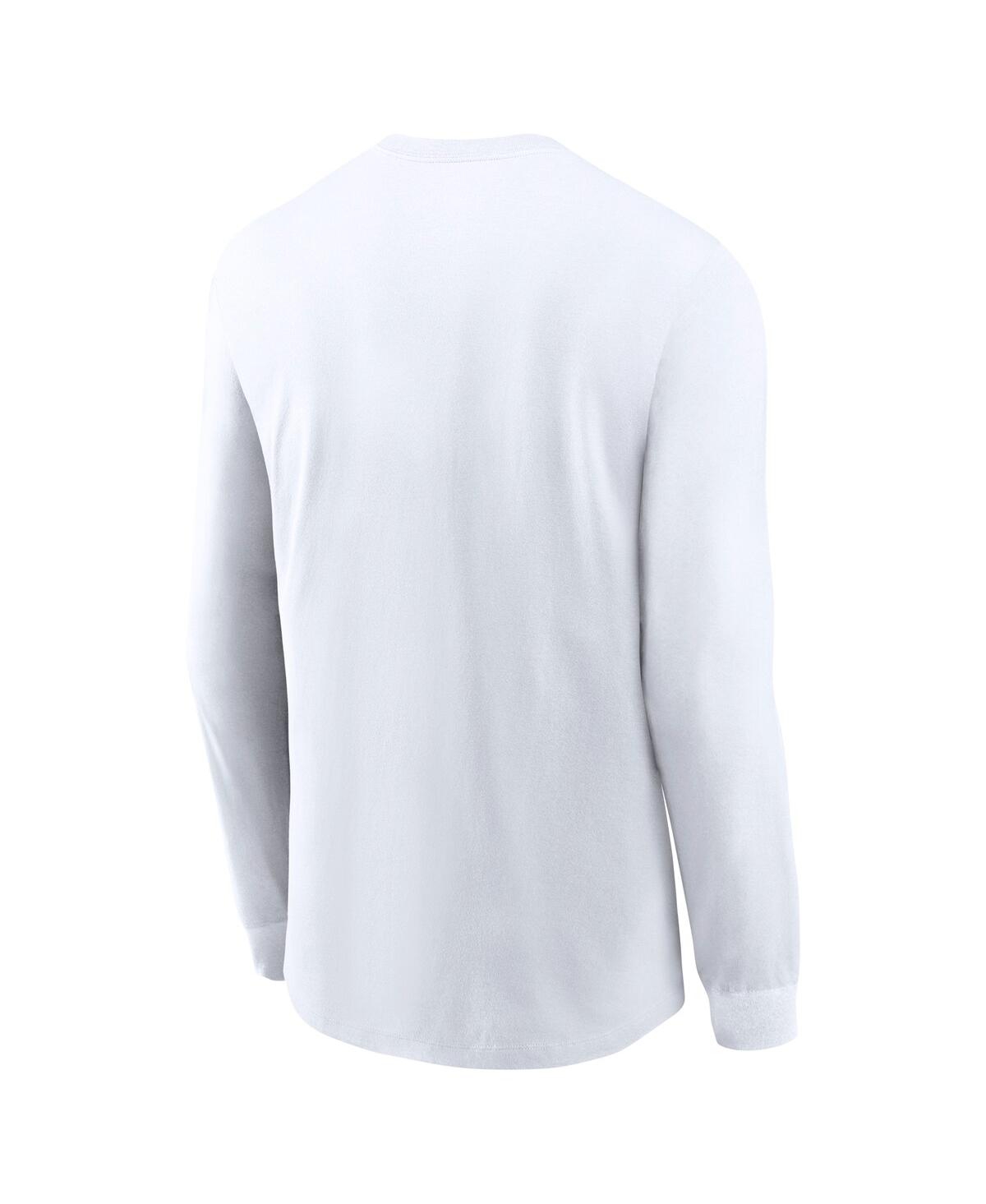 Nike Men's White Texas Longhorns Basketball Icon Two-hit Long Sleeve T-shirt In White