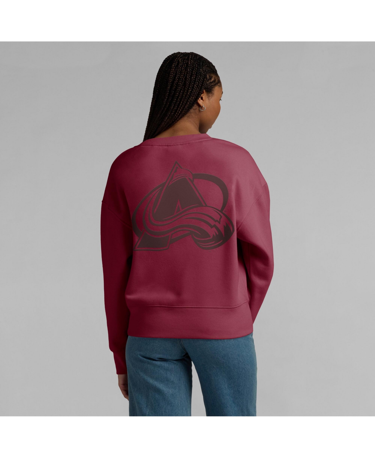 FANATICS WOMEN'S BURGUNDY COLORADO AVALANCHE ELEMENTS FLOW PULLOVER SWEATSHIRT 