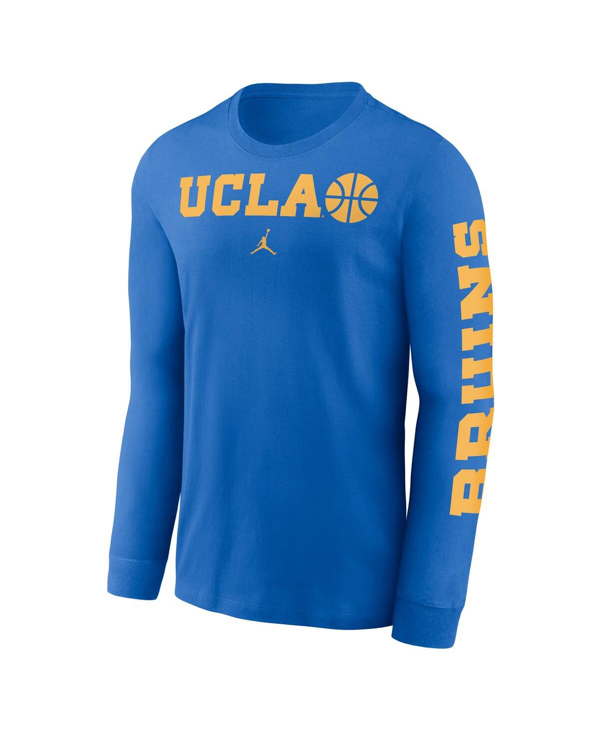 Jordan Men's Blue Ucla Bruins Basketball Icon Two-hit Long Sleeve T-shirt In Blue