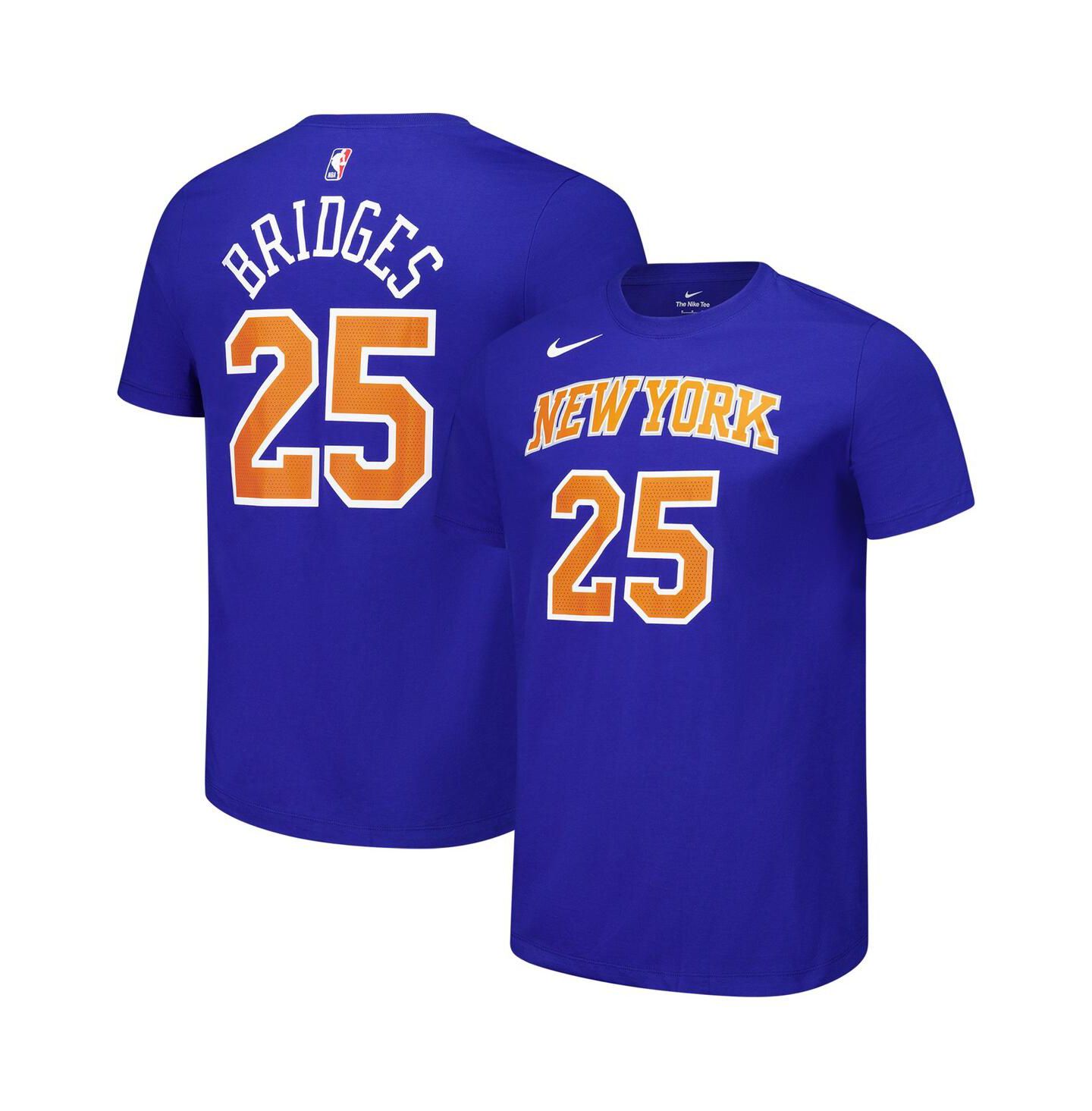 Футболка Nike Mikal Bridges Blue New York Knicks Name & Number — фото 1
