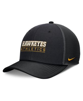 Nike - Men's Black Iowa Hawkeyes Rise Adjustable Hat