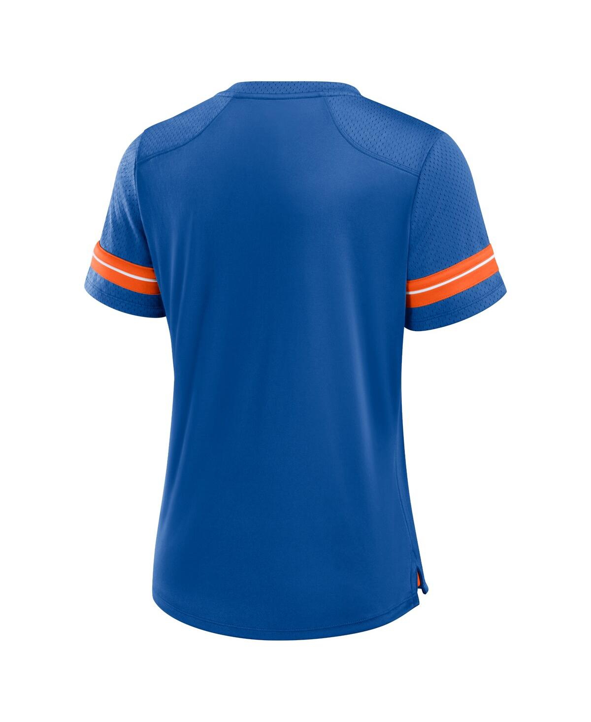 Fanatics Women's Royal Florida Gators Fundamental Overtime Readiness Athena Lace-up V-neck T-shirt In Royal