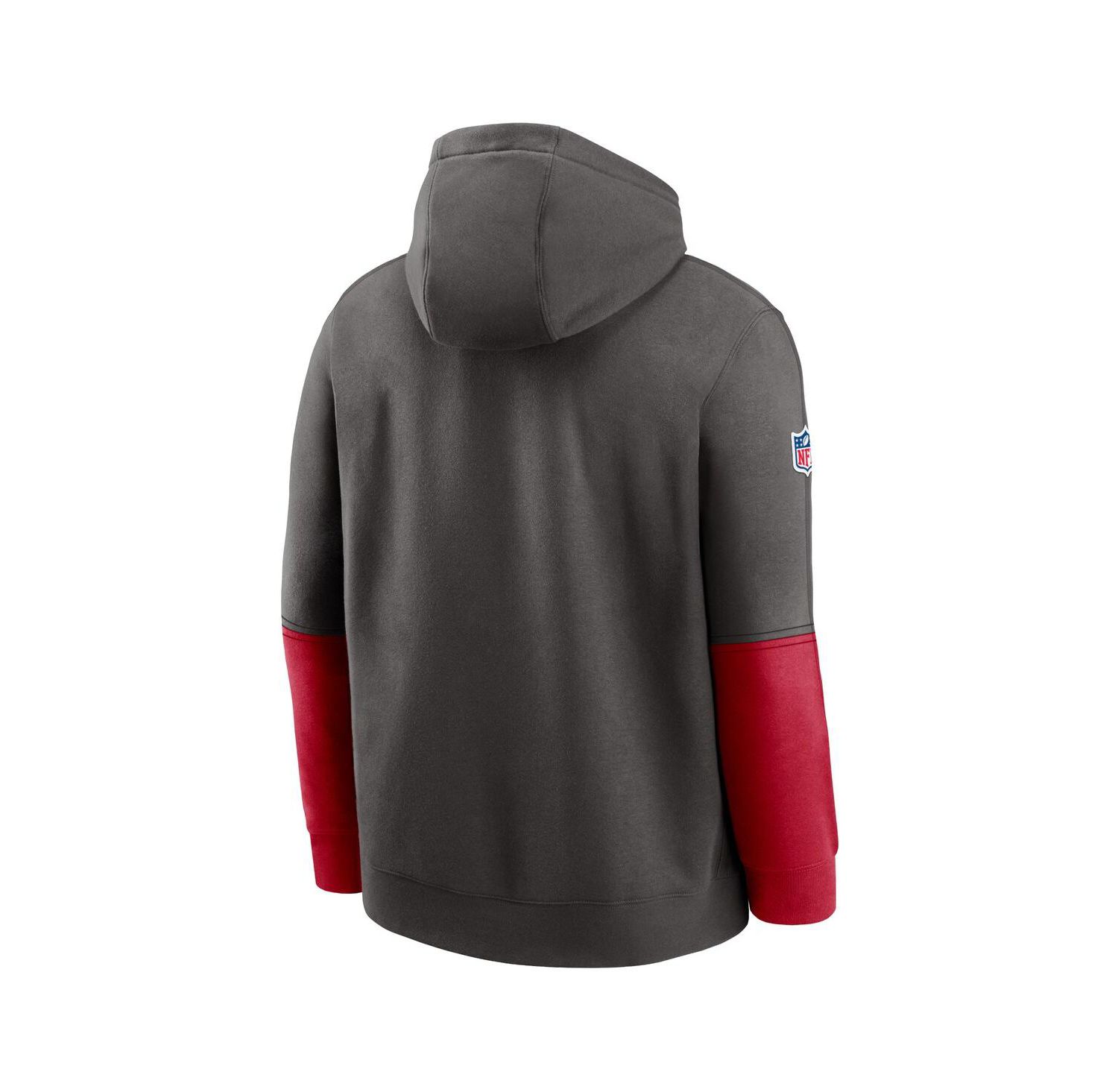 Men's Pewter/Red Tampa Bay Buccaneers 2024 Sideline Club Pullover Hoodie