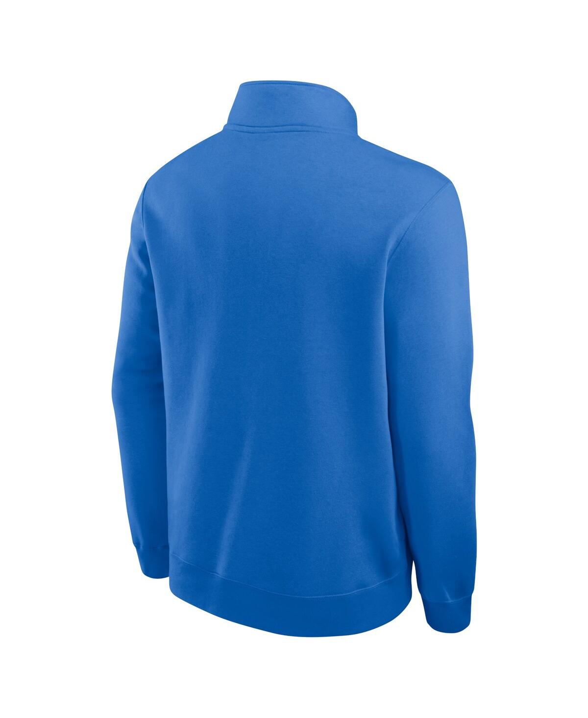 JORDAN MEN'S BLUE UCLA BRUINS PRIMETIME CLUB HALF-ZIP SWEATSHIRT 