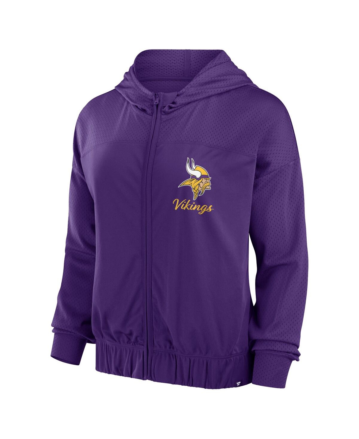 Fanatics Women's Purple Minnesota Vikings Script Lock Full-zip Hoodie In Purple