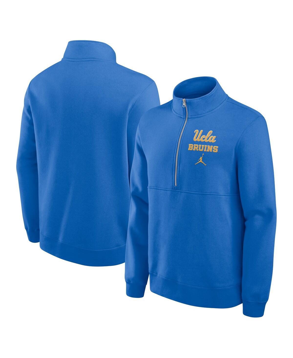 JORDAN MEN'S BLUE UCLA BRUINS PRIMETIME CLUB HALF-ZIP SWEATSHIRT 