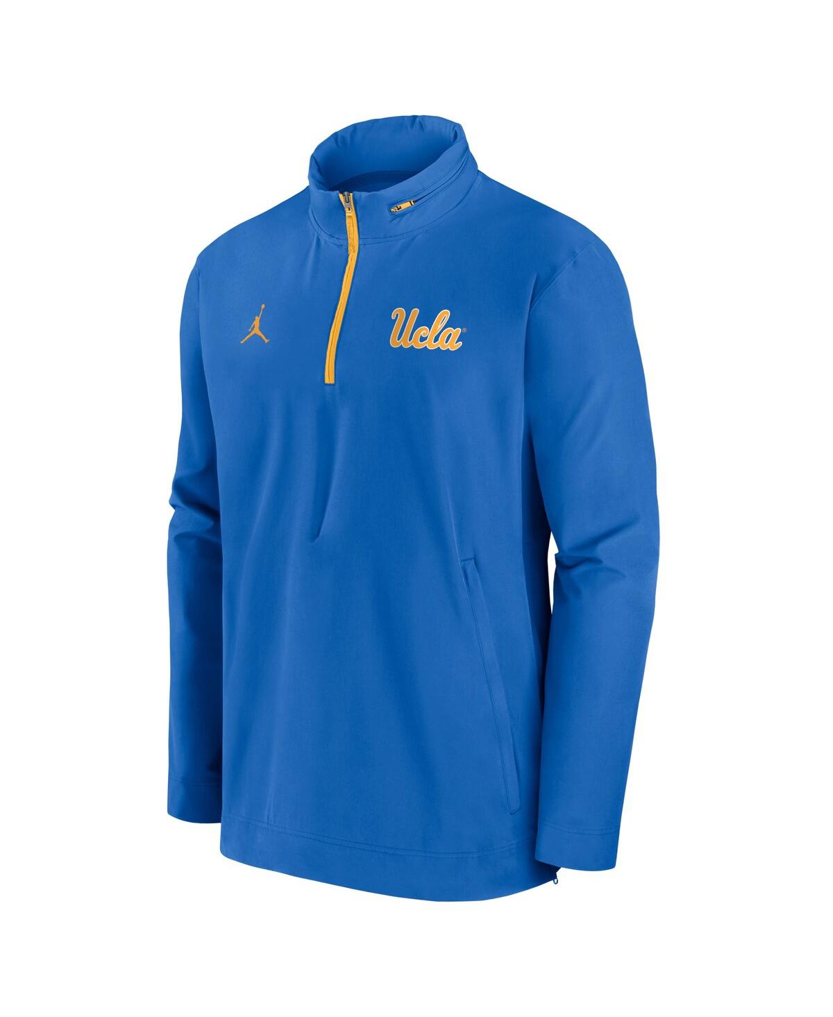 JORDAN MEN'S BLUE UCLA BRUINS SIDELINE COACHES QUARTER-ZIP JACKET 