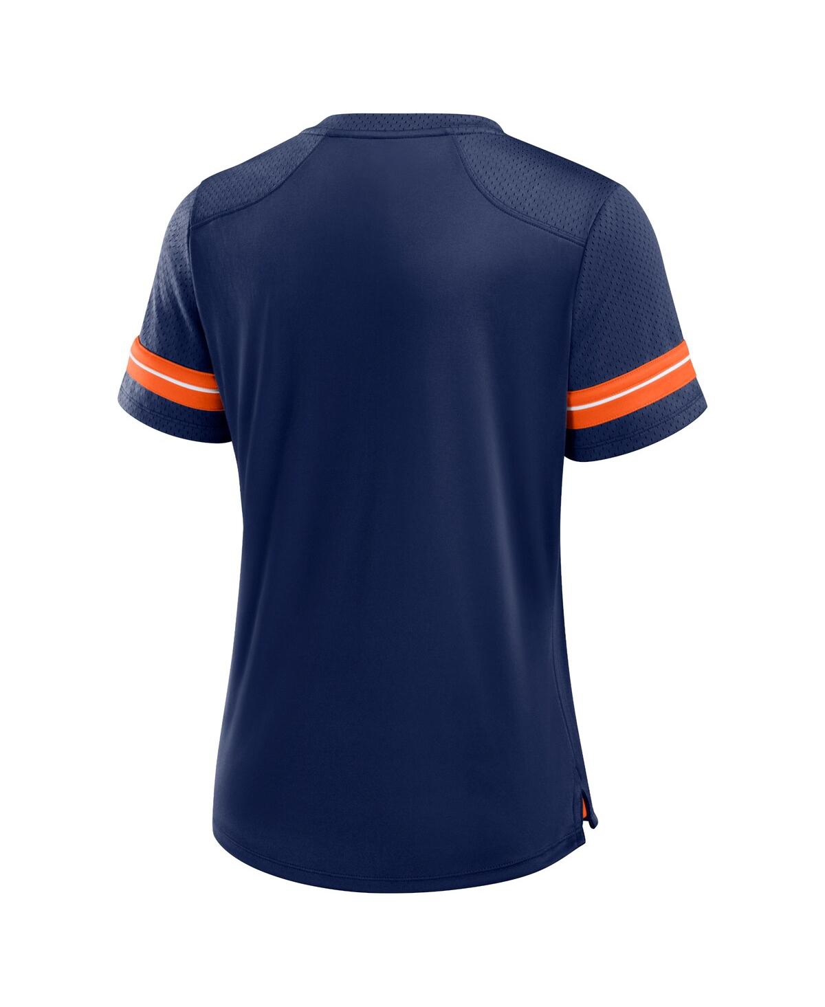Fanatics Women's Navy Denver Broncos Play Script Lace-up T-shirt In Navy