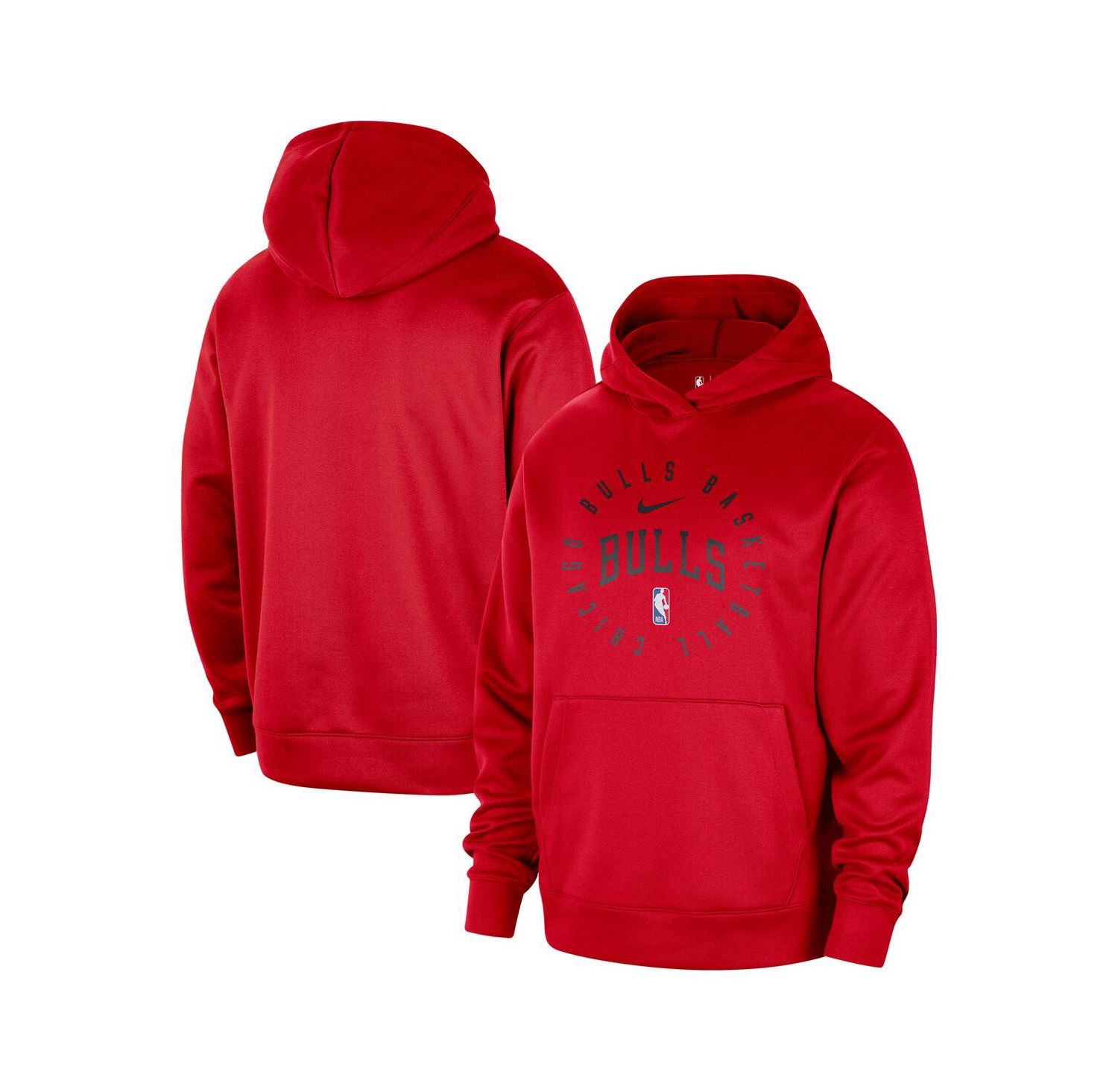 Men's Red Chicago Bulls 2024/25 Spotlight On-Court Practice Performance Pullover Hoodie