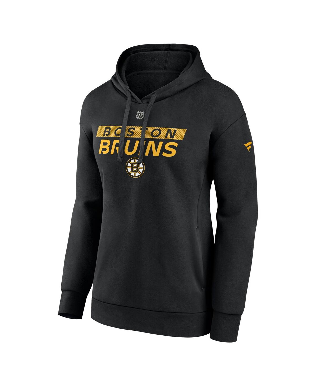 Fanatics Women's Black Boston Bruins Authentic Pro Core Primary Fleece Pullover Hoodie In Black