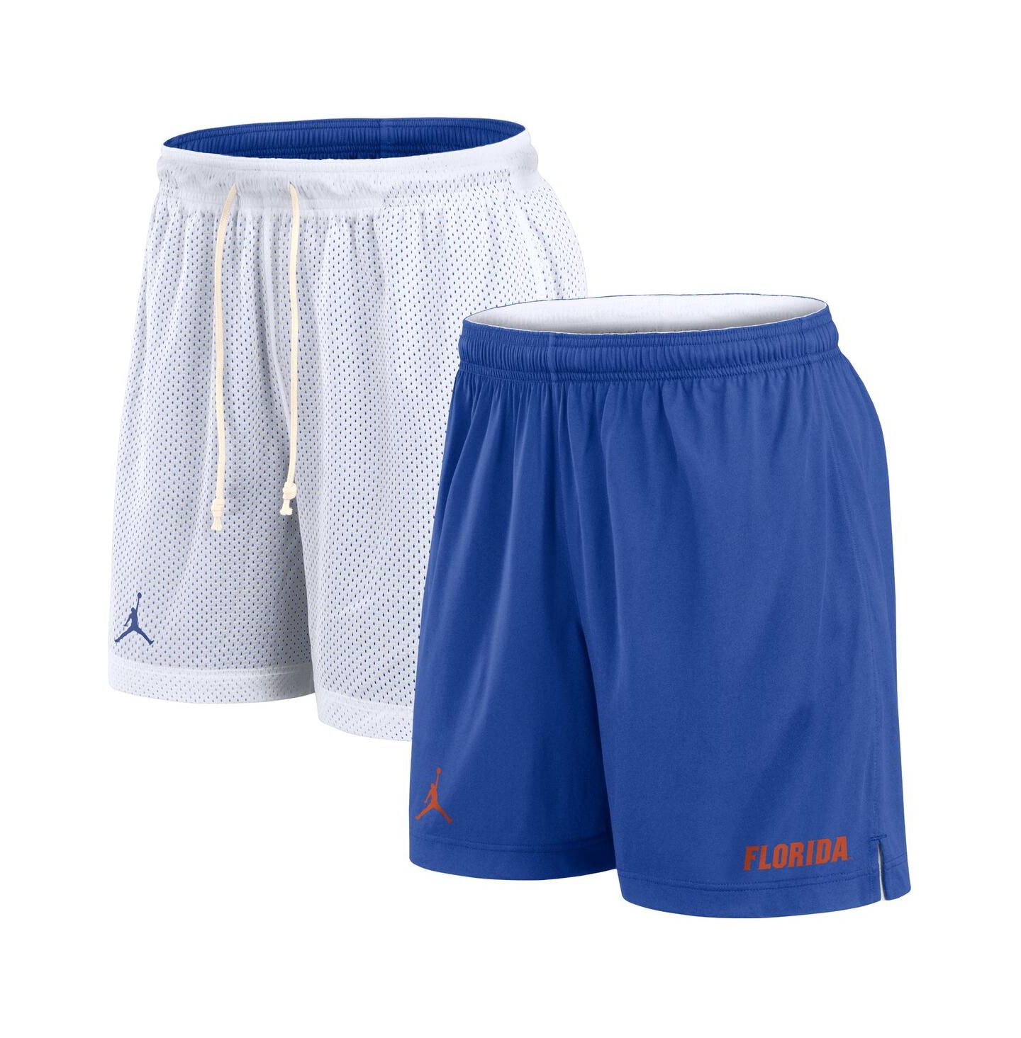 Мужские шорты Jordan White/Royal Florida Gators Primetime Reversible — фото 1