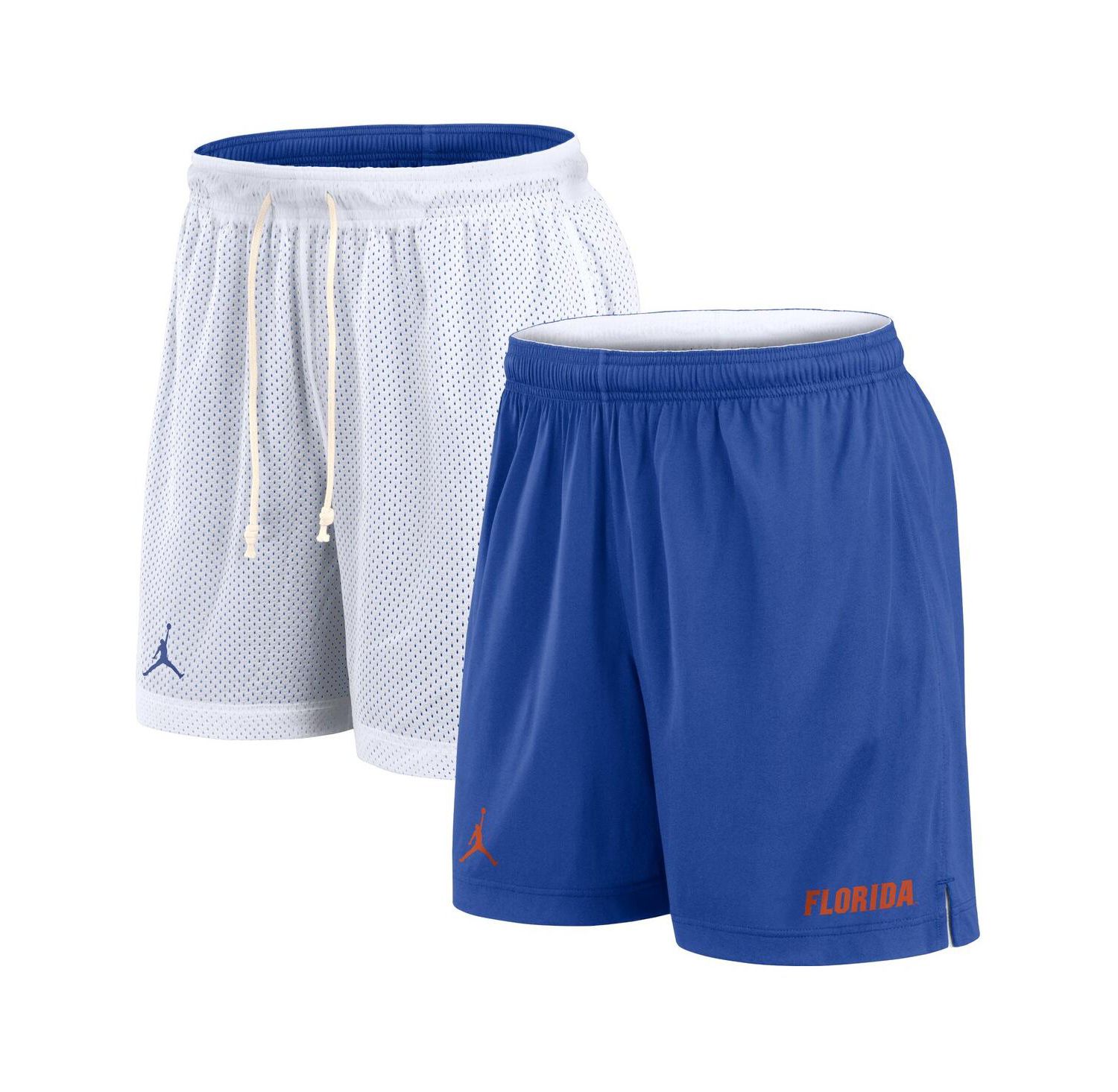 Men's White/Royal Florida Gators Primetime Reversible Shorts