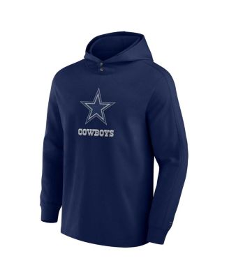 Men's Navy Dallas Cowboys Elements Blaze Tri-Blend Long Sleeve Hoodie T-Shirt