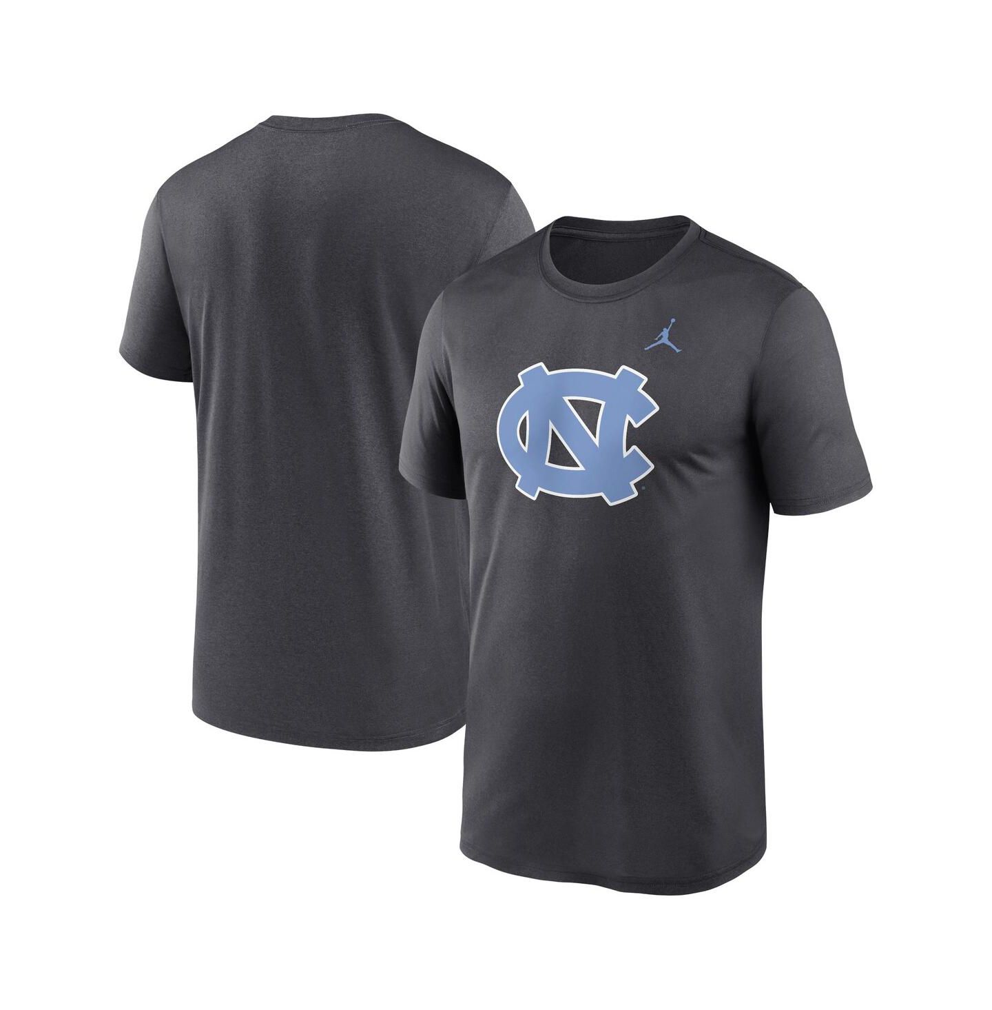Мужские футболки Jordan Anthracite North Carolina Tar Heels Primetime Legend Logo — фото 1