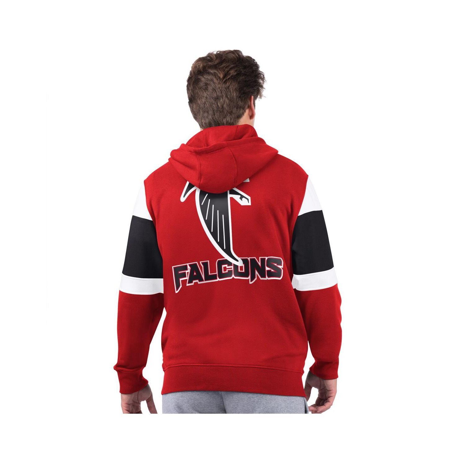 Men's Red Atlanta Falcons Extreme Vintage Logo Full-Zip Hoodie