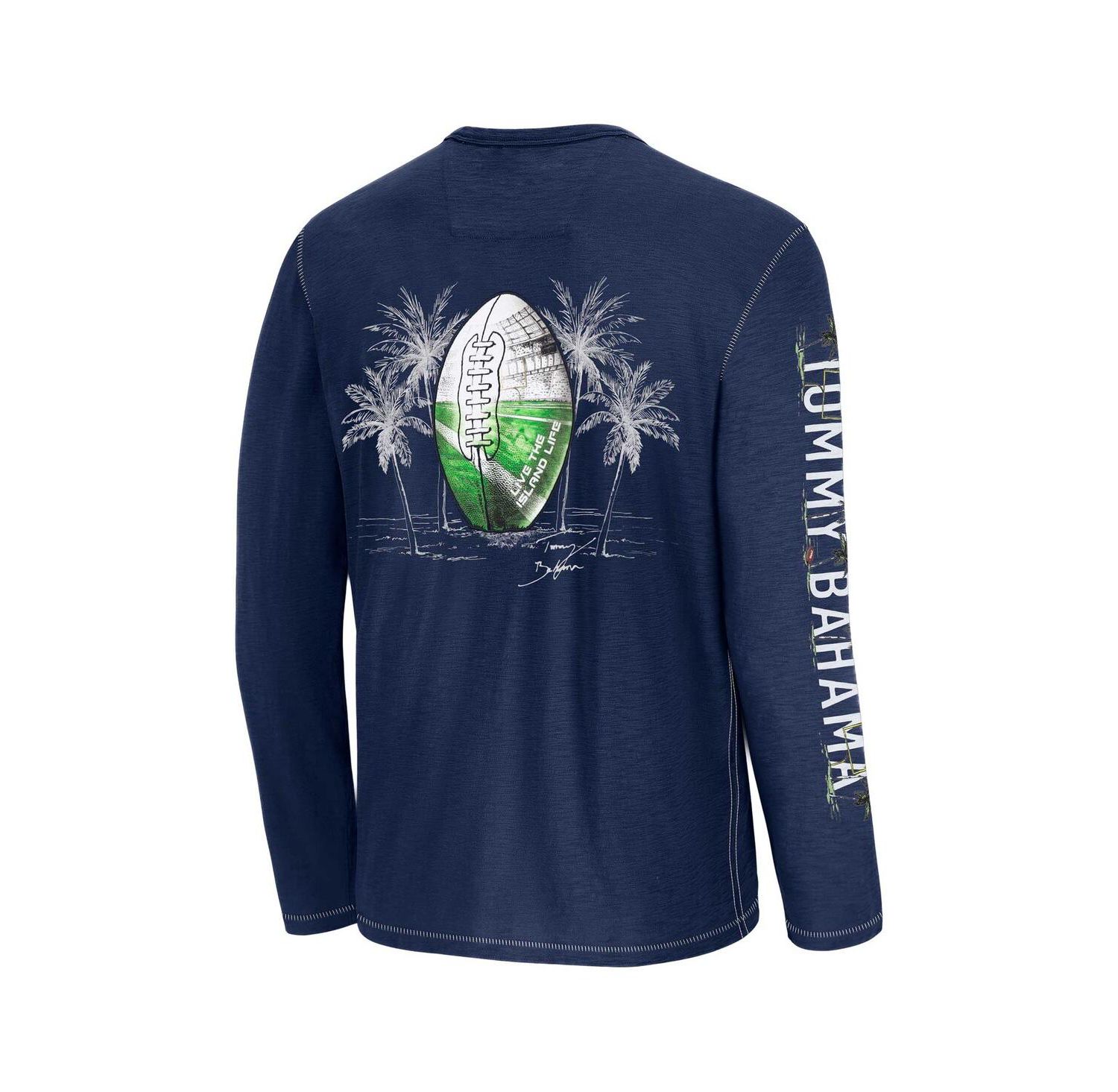 Men's Blue Dallas Cowboys Oasis Endzone Lux Long Sleeve T-Shirt