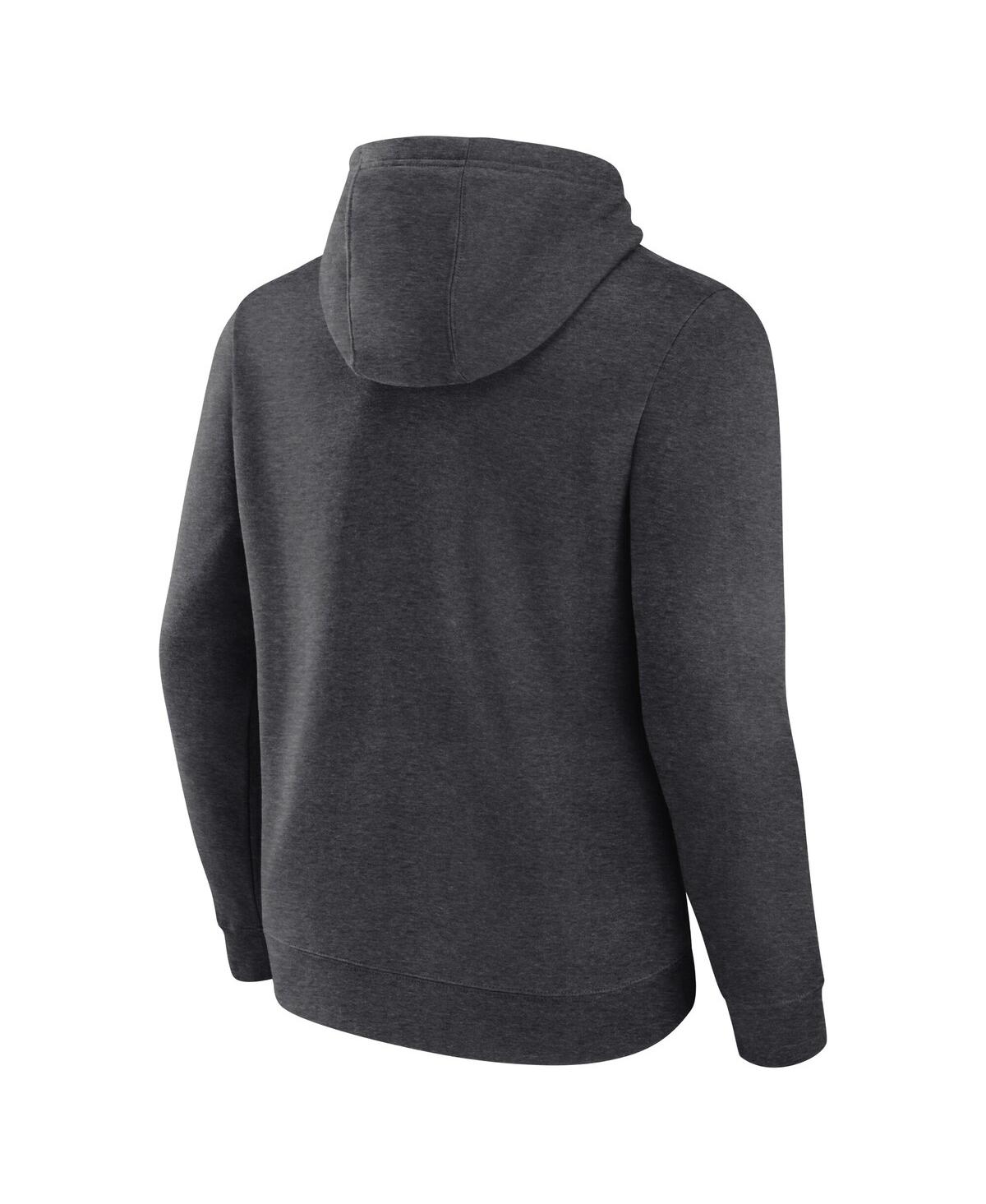 Fanatics Men's Charcoal Nebraska Huskers Team Wordmark Fleece Pullover Hoodie In Charcoal