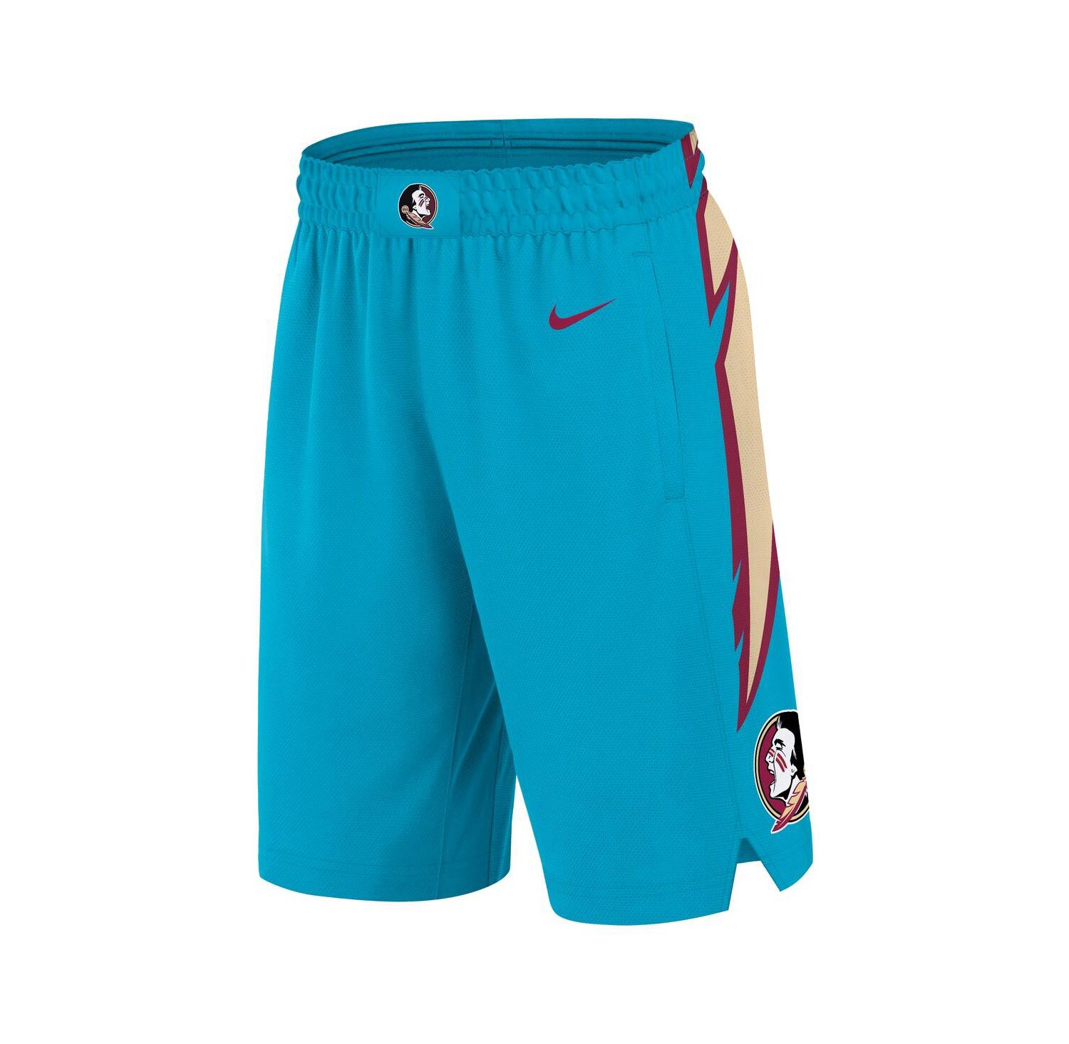 Men's Turquoise Florida State Seminoles Alternate Replica Performance Basketball Shorts