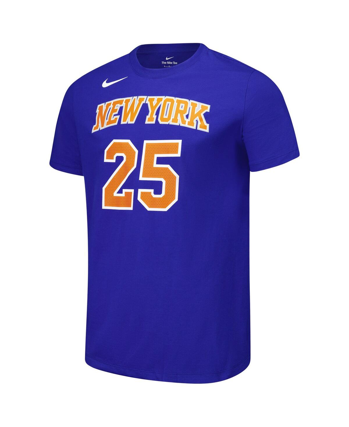 Nike Men's And Women's Mikal Bridges Blue New York Knicks Name Number T-shirt In Blue