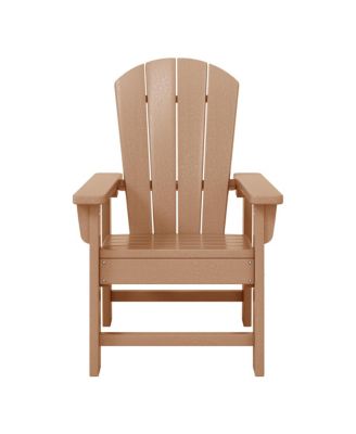 Kids 3-Piece Outdoor HDPE Adirondack Chairs With Square Side Table Set