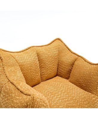 Comfortable Chenille Bean Bag Chair with Armrests for Living Rooms, Bedrooms, Gaming and Watching TV
