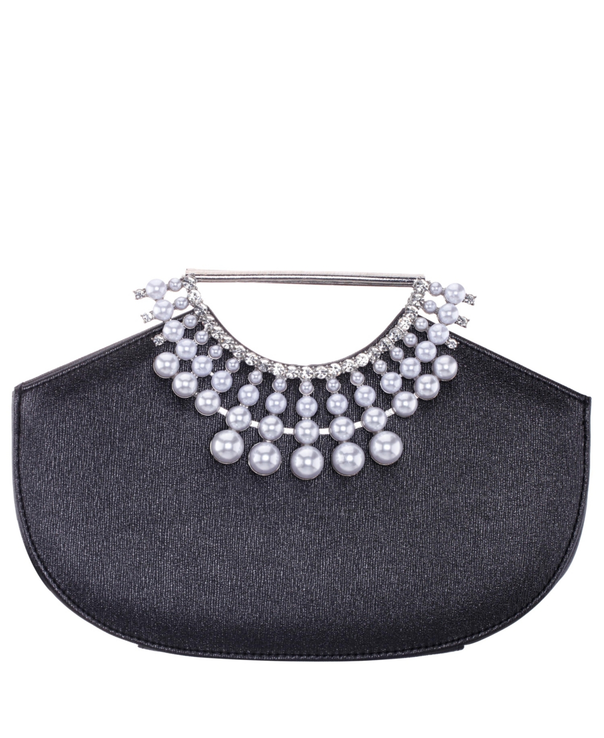 Nina Crystal Encrusted Small Handle Bag In Black