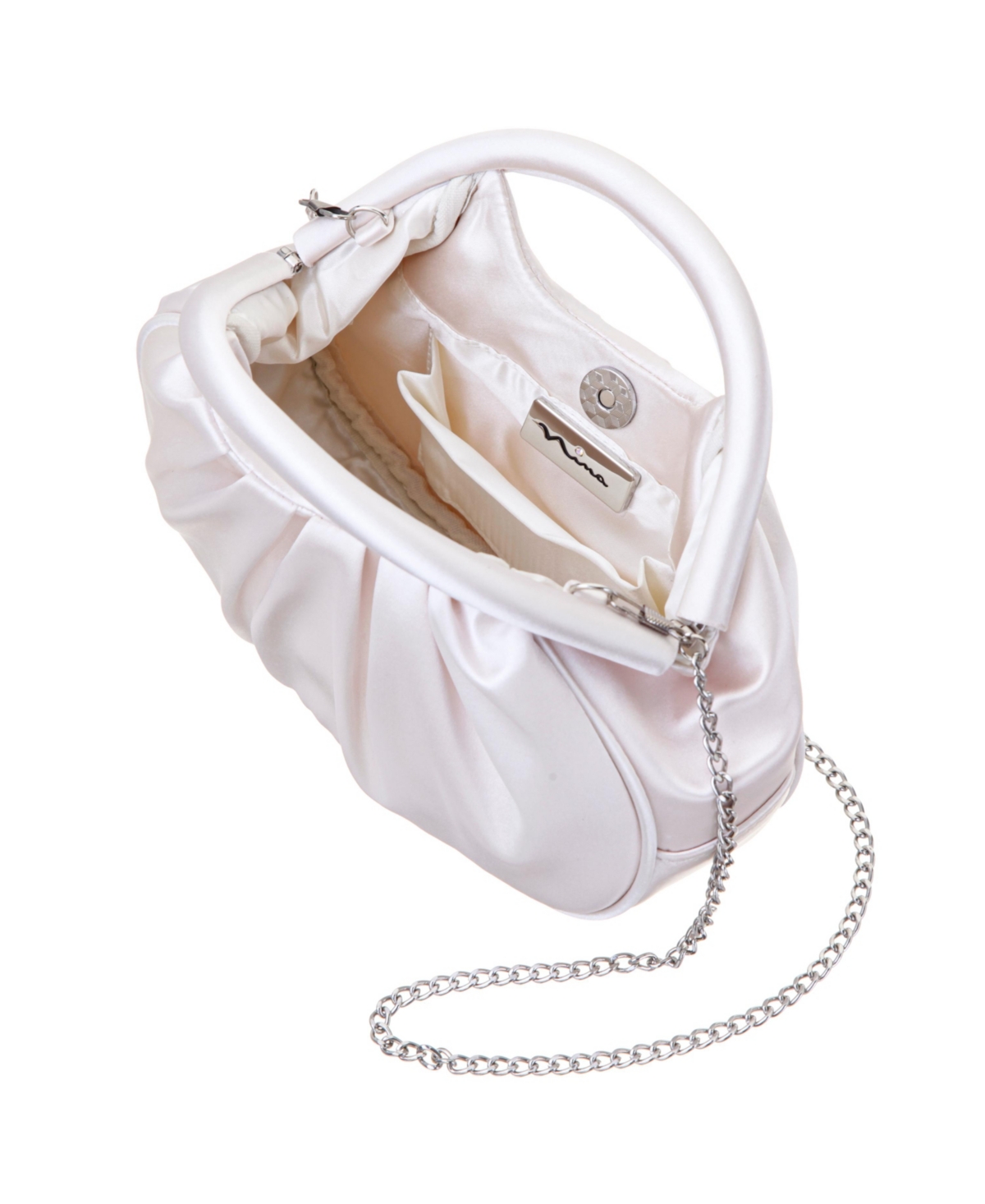 NINA MINI MOON WITH CUT OUT HANDLE SATCHEL BAG 