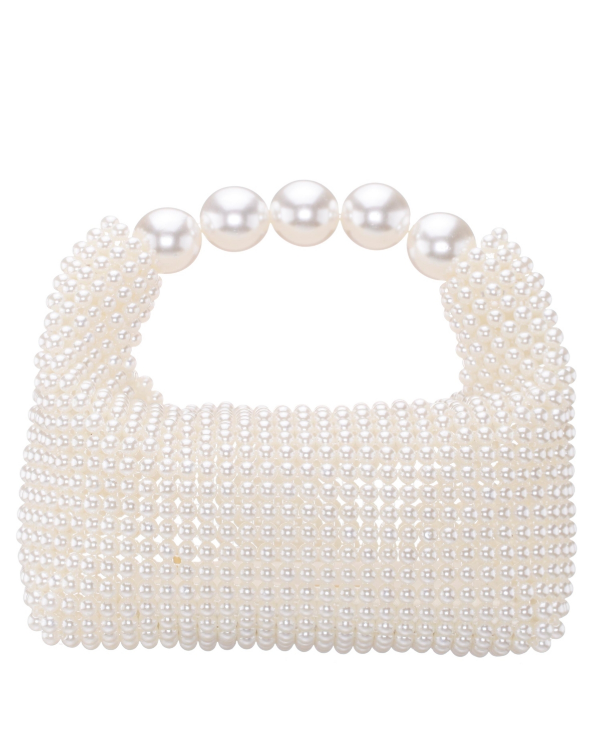 Nina Large Beaded Handle Hobo Bag In Ivory