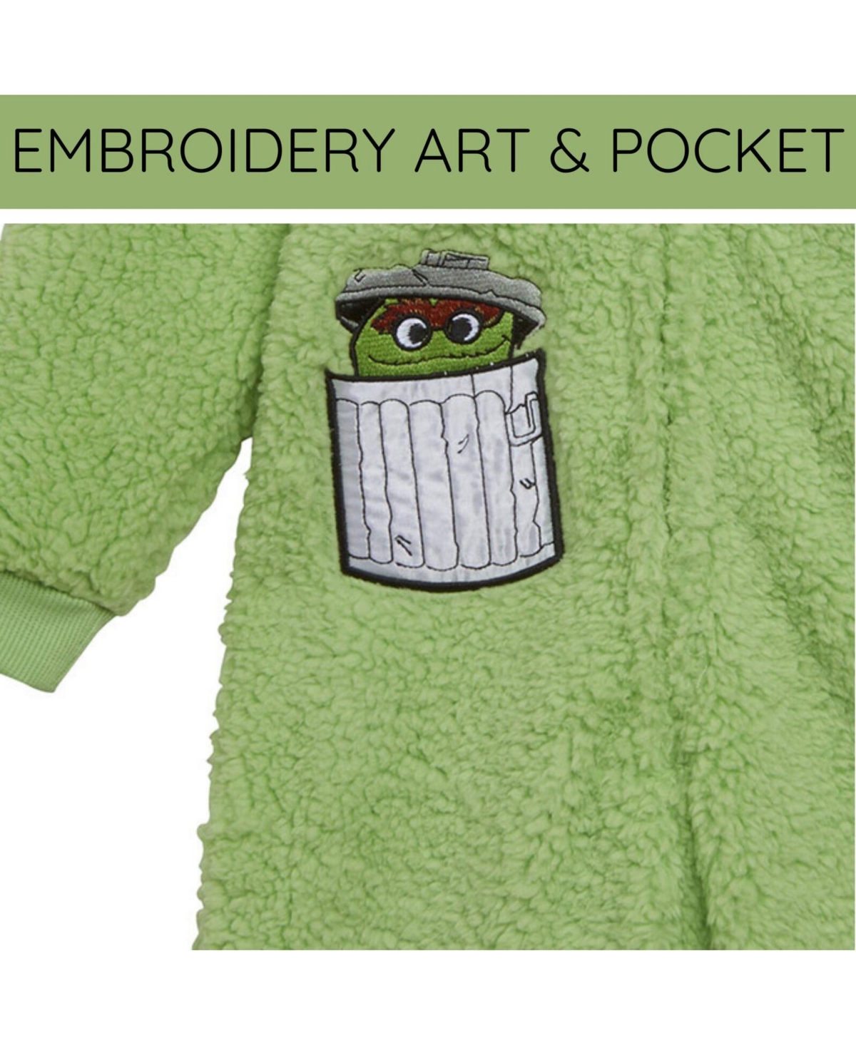 Sesame Street Toddler Boys Cozy Sherpa Zip Up Cosplay Costume Coverall Newborn to (Newborn - 4T