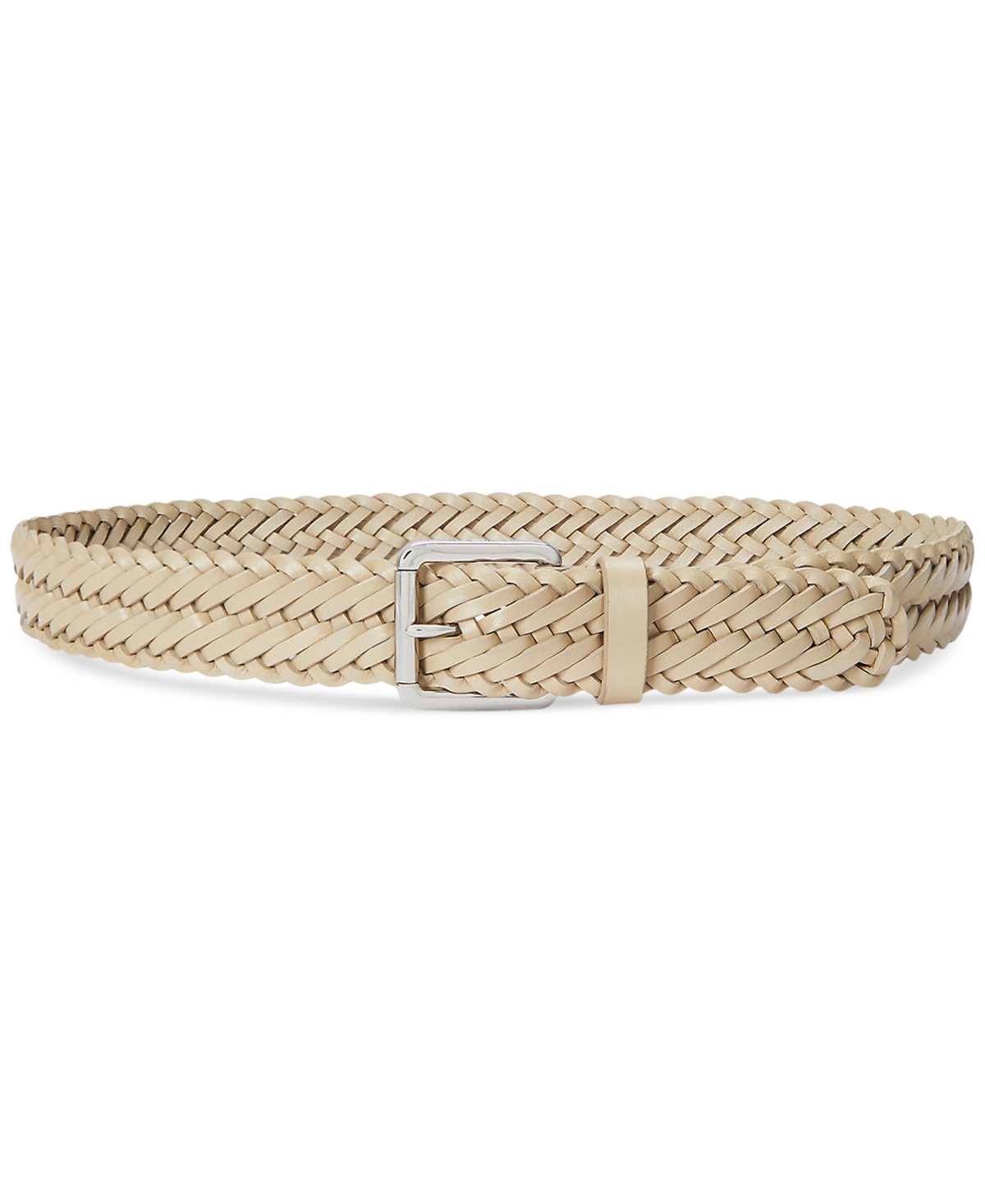Braided Vachetta Leather Belt - Sand Dune