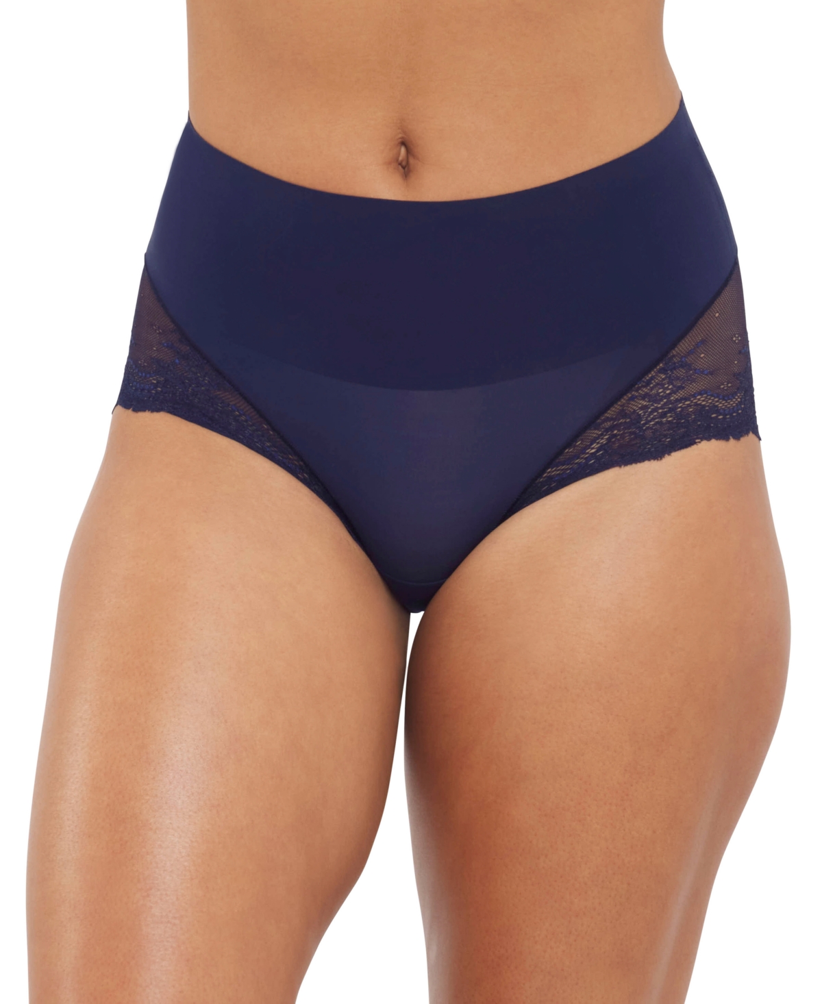 Spanx Undie-tectable Lace Hi-hipster Panty In Timeless Navy