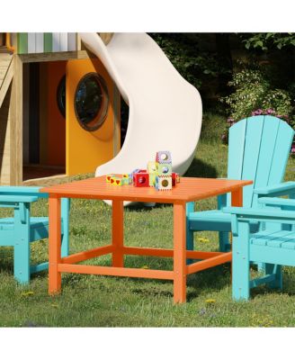 Kids Outdoor Patio Furniture HDPE 30" Wide Square Dining Table