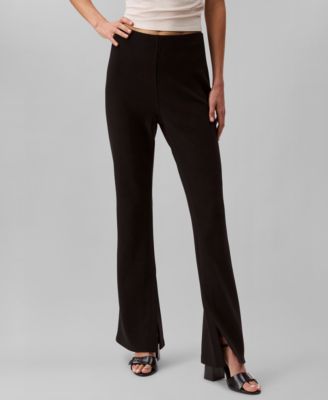 Women's Tailored Knit Pull-On Flare Leg Pants