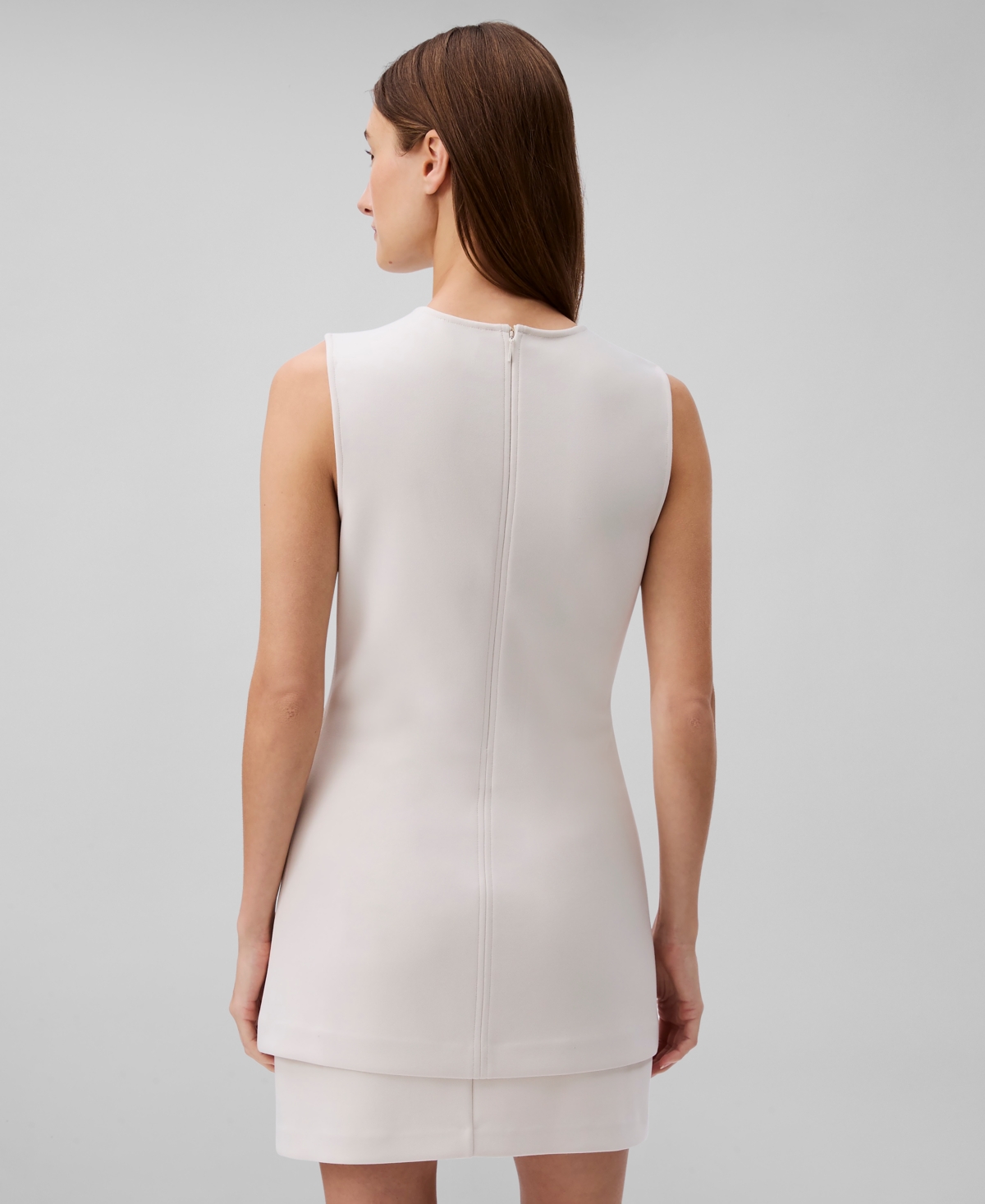 Calvin Klein Women's Sleeveless Tailored Knit Tunic In Turtledove