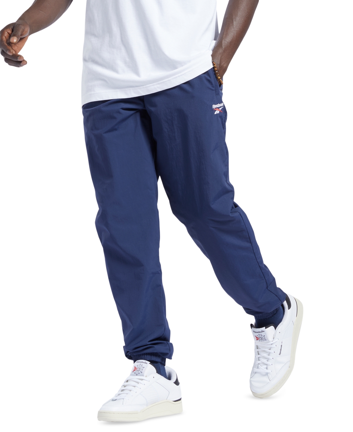 Men's Icon Regular-Fit Logo-Print Athletic Pants - Opti Blue/blk