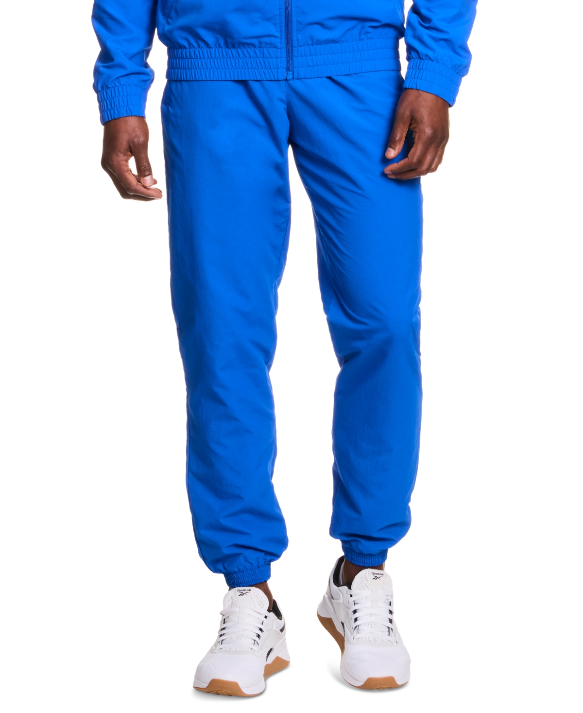 Men's Icon Regular-Fit Logo-Print Athletic Pants - Opti Blue/blk