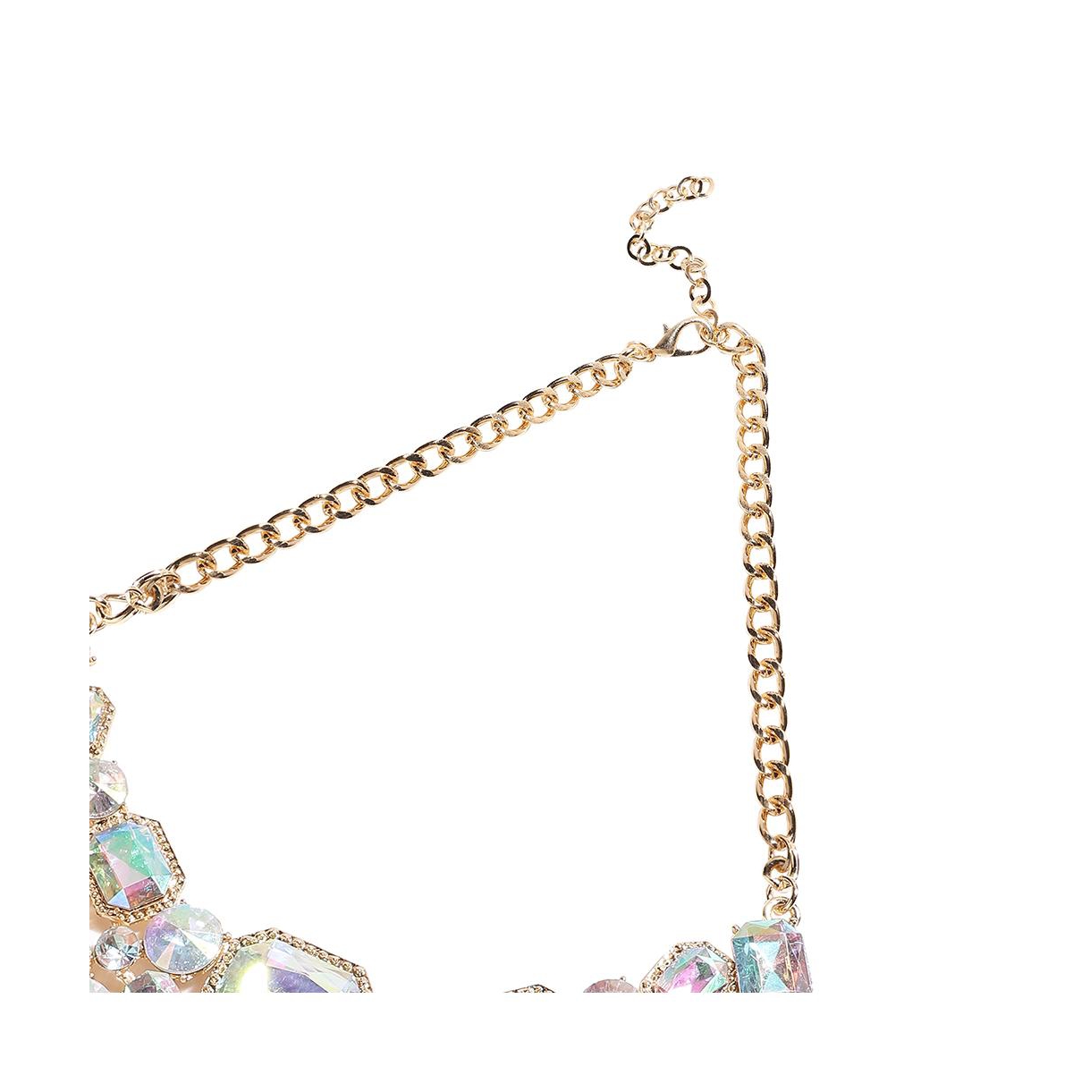 Sohi Maxi Crystal Necklace In Silver