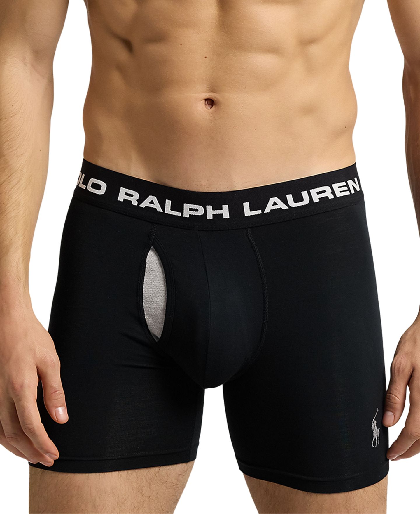 Мужские трусы Polo Ralph Lauren 3-Pk. Perfect Pouch Boxer Briefs, цвет: Меланжевый / Угольный меланжевый — фото 2