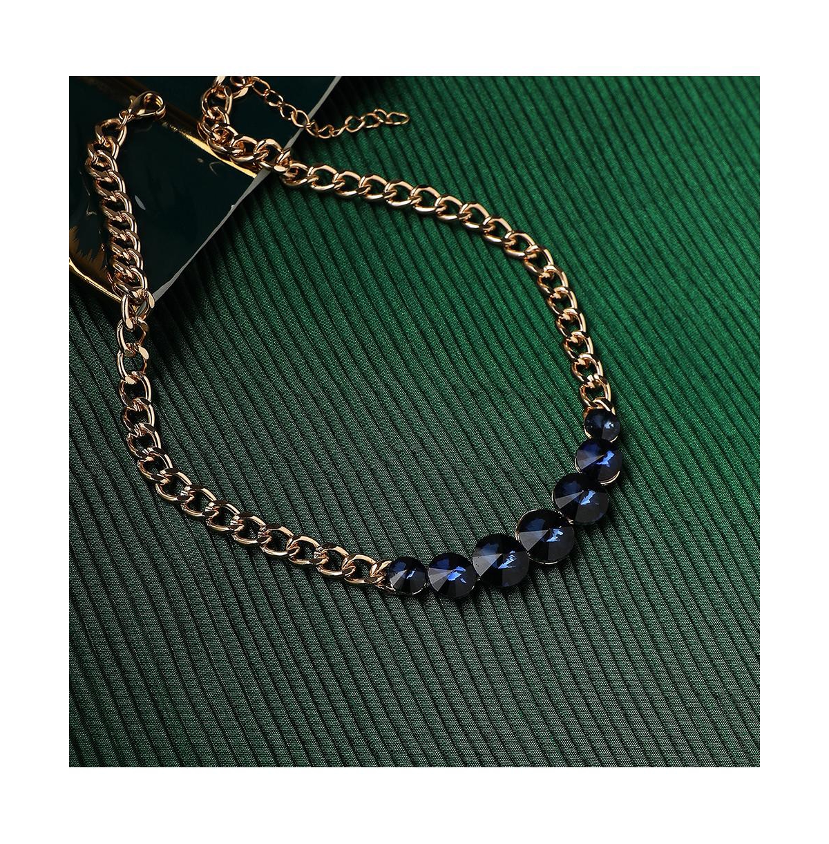 Sohi Aurora Whisper Collar Necklace In Blue