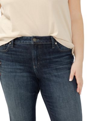 Plus Size Elyse Rolled-Cuff Cropped Denim Jeans