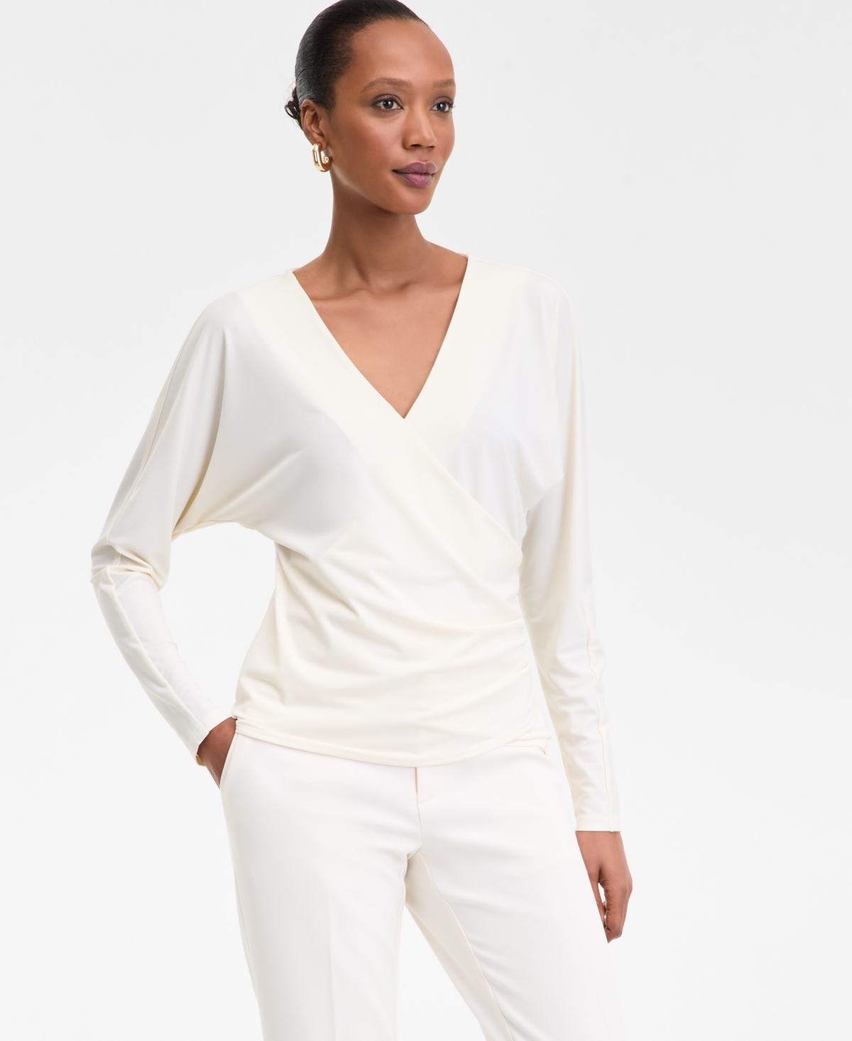 Women's Dolman-Sleeve Top, Exclusively at Macy's - Vintage Cr