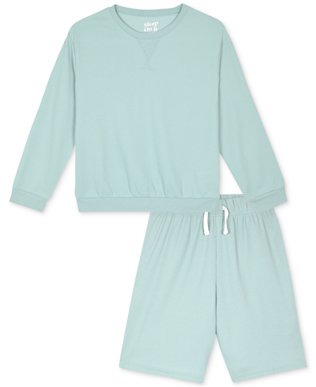 Max & Olivia Big Boys Long-sleeve Shorts Pajama Set In Green