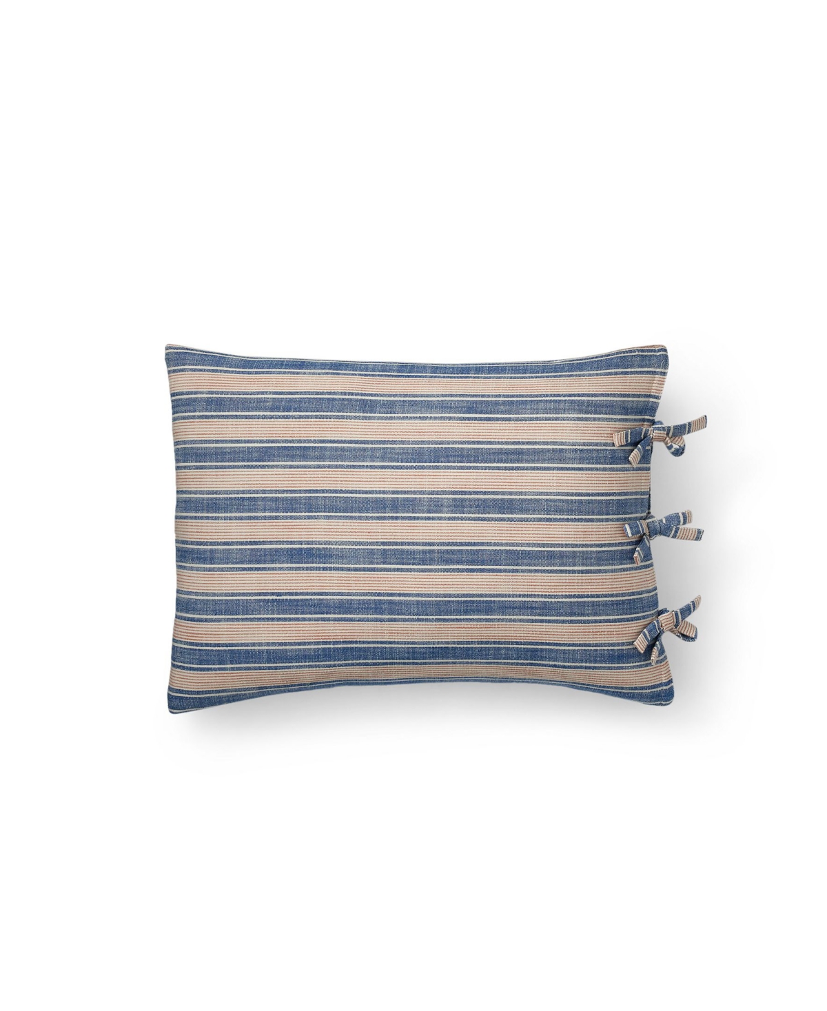 Ralph Lauren Brenna Striped Decorative Pillow, 20" X 20" In Indigo