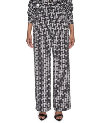 Halston - Women's High-Rise Wide-Leg Pull-On Pants