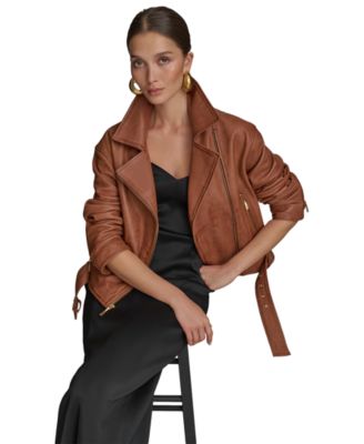Women's Asymmetric Leather Moto Jacket