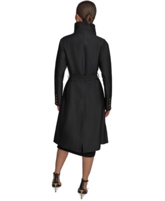 Women's Draped-Neck Trench Coat
