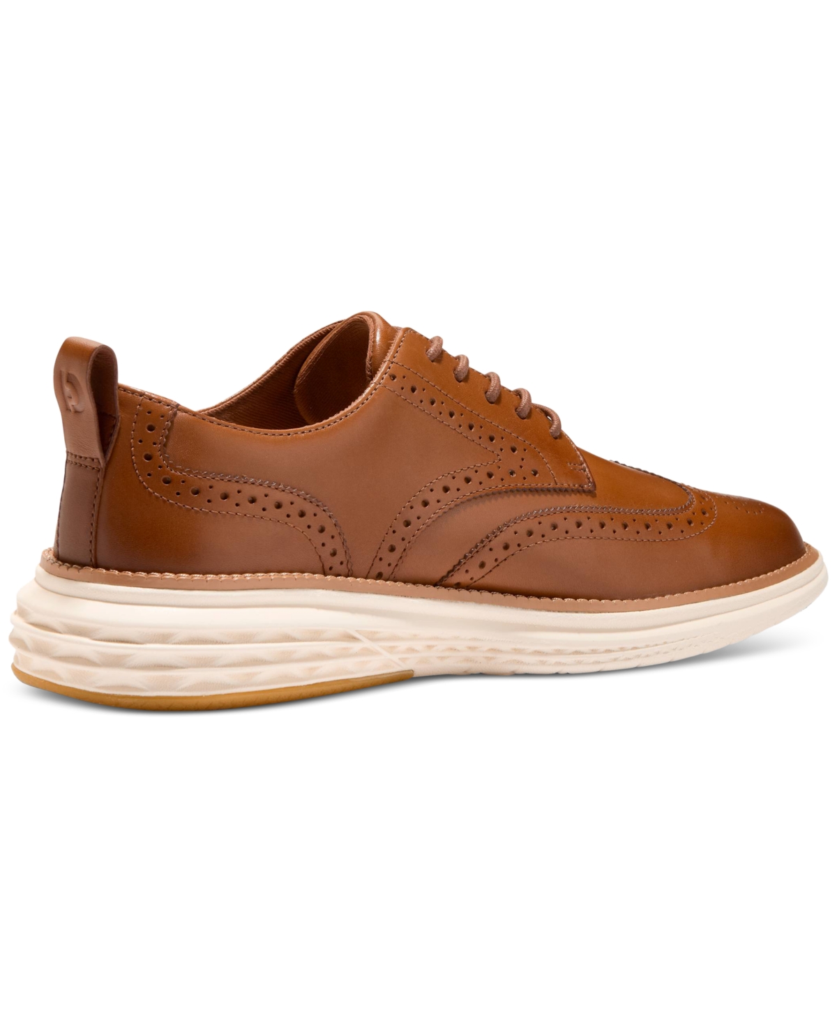 Cole Haan Men's Grand Hurrion Wingtip Oxford Dress Shoe In British Tan-ivory